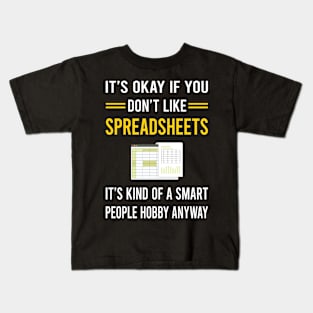 Smart People Hobby Spreadsheet Spreadsheets Kids T-Shirt